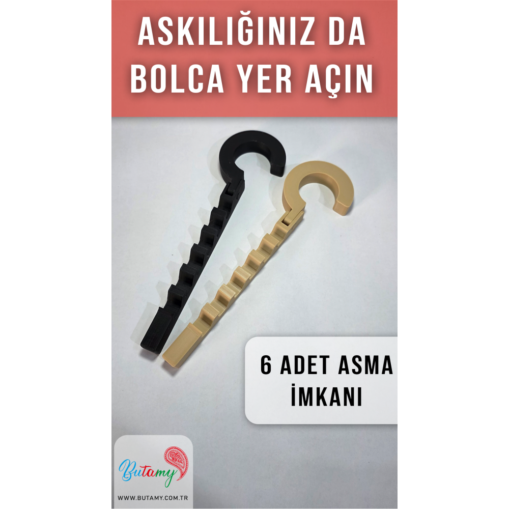 DOLAP İÇİ DÜZENLEYİCİ, ASKILIK ÇOĞALTICI 6 ADET TAKILABİLMEKTE.