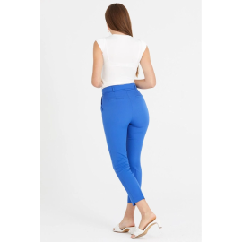 SAKS MAVİ KEMERLİ PANTOLON