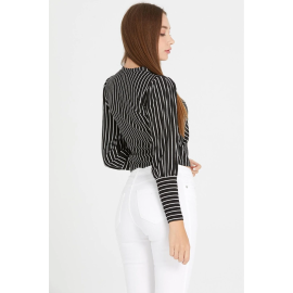 ÇİZGİLİ CROP BLUZ