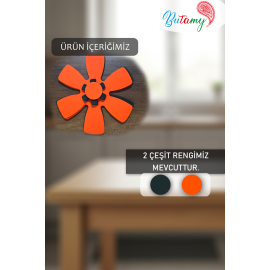 3 Renkli Tencere, Tava ve Borcam Koruyucu Keçe 6 Adet Set 25x25 CM